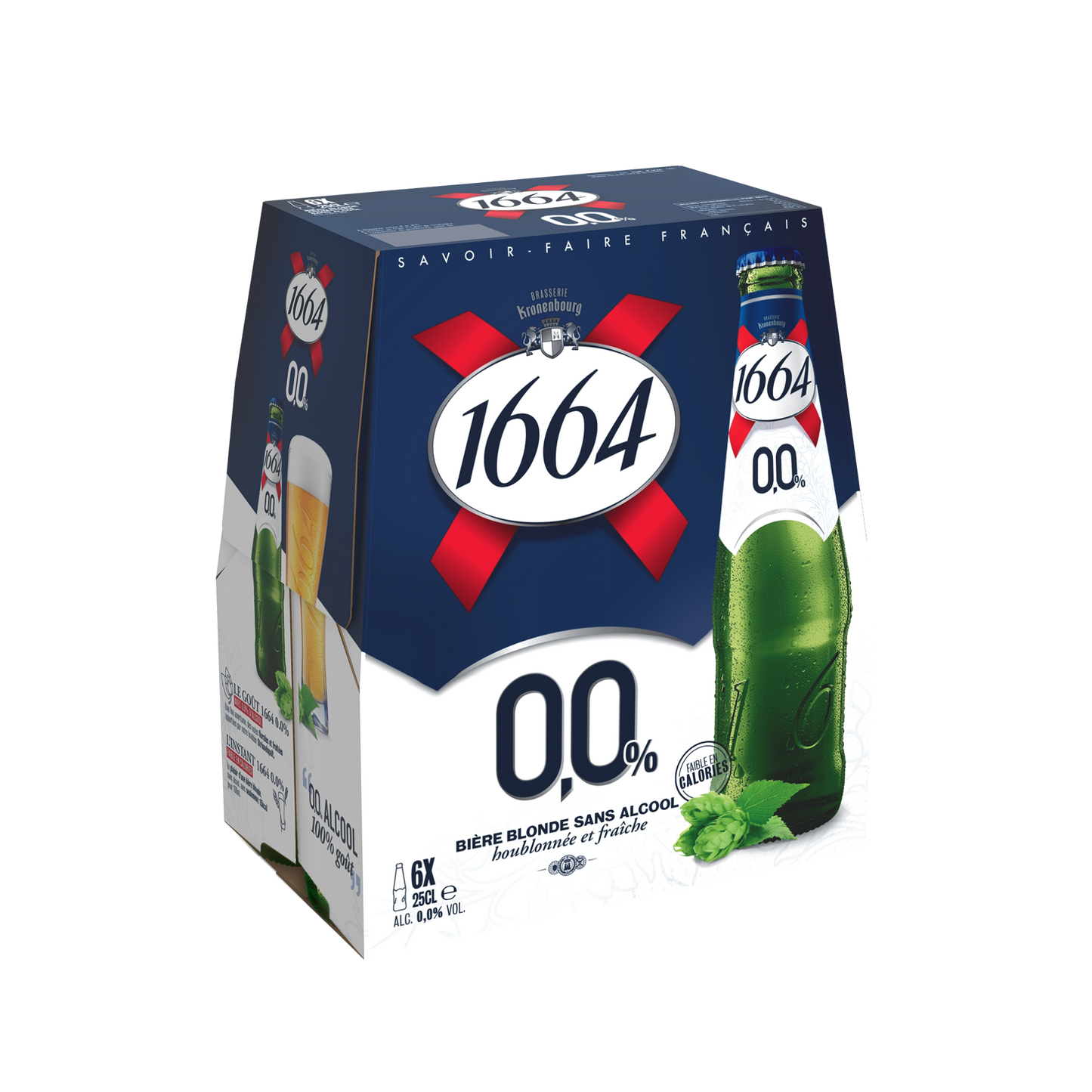 1664 Blonde Sans Alcool Bouteille Verre 25cl x 6