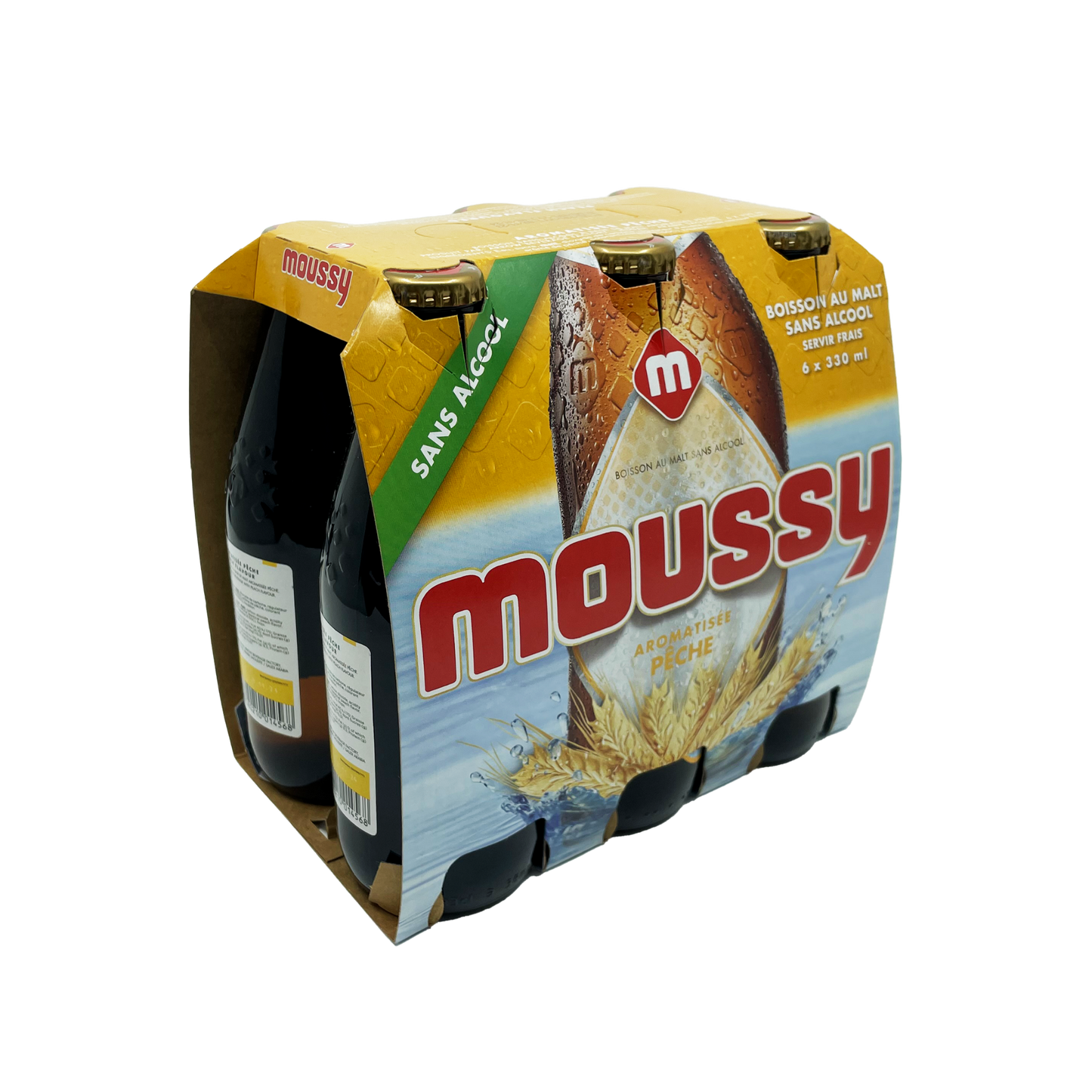 Moussy Pêche Bouteille Verre 33cl x 6