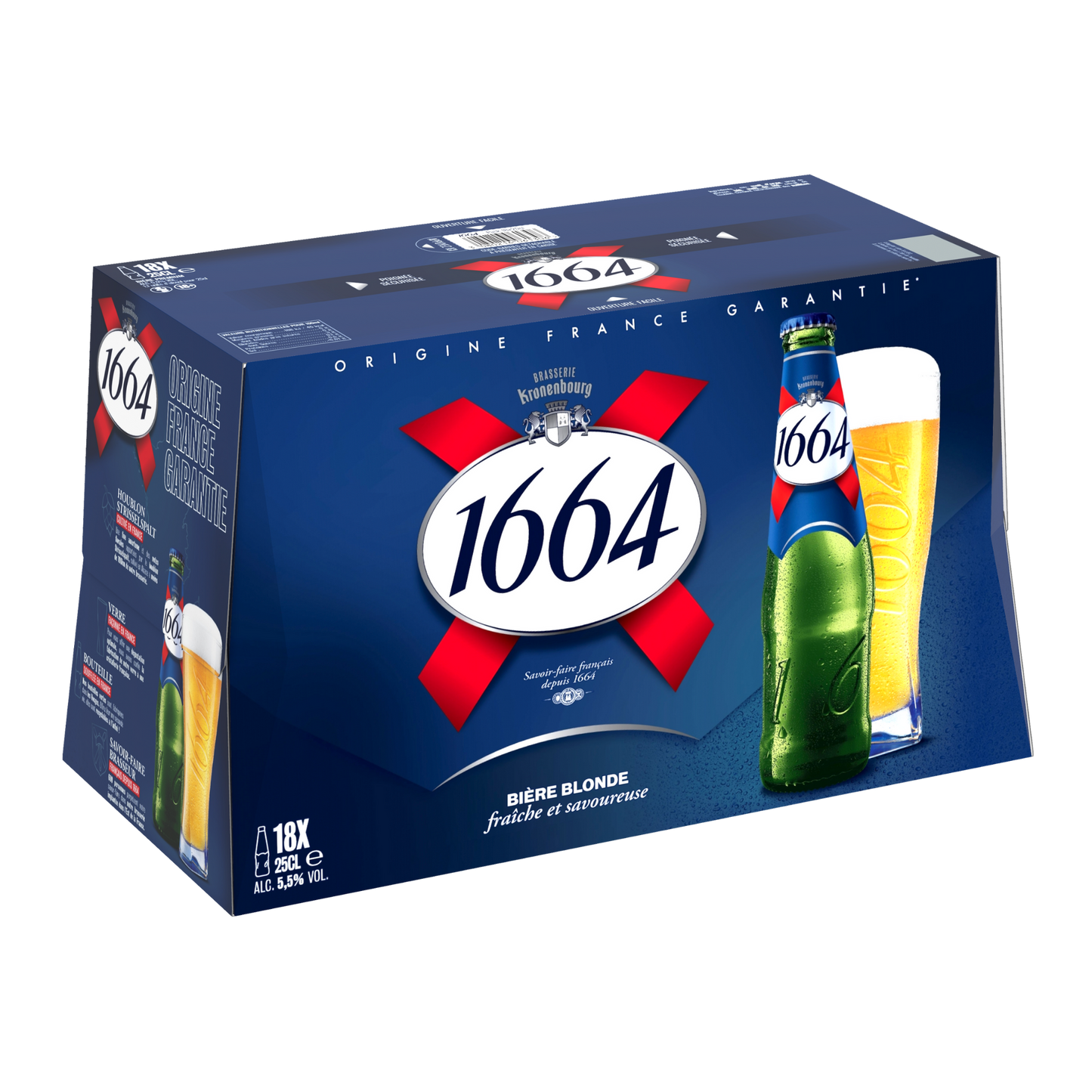 1664 Blonde Bouteille Verre 25cl x 18
