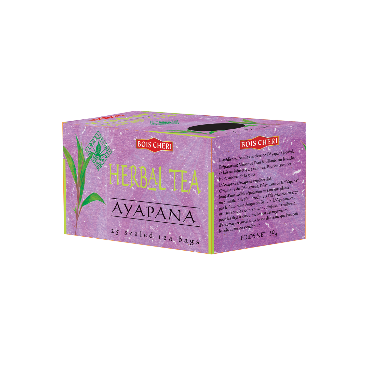 Tisane Boîte 50gr Ayapana x25 dosette Bois Cheri